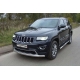Защита передняя овальная длинная 75-42 мм ТСС для Jeep Grand Cherokee 2013-2021