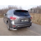 Защита задняя двойные уголки 76-42 мм ТСС для Nissan Pathfinder 2014-2021
