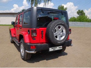 Защита заднего бампера уголки 60 мм для Jeep Wrangler 5D № JEEPWRAN5D(3.6)14-12